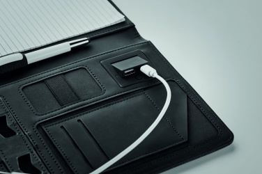 Logotrade corporate gift image of: A5 folder with power bank
